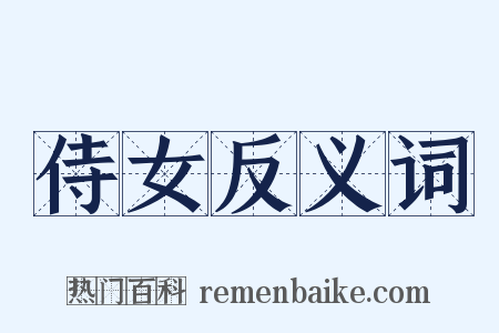 侍女反义词是什么意思的图片
